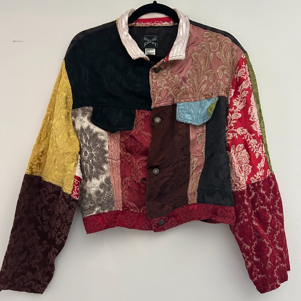 Vintage Anziehungs Kraft Patchwork Jacket